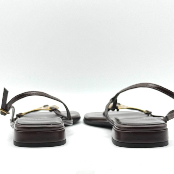 NIB JEFFREY CAMPBELL Chance Slingback Thong Sandals Women's Size 6 Brown Gold - Picture 8 of 12